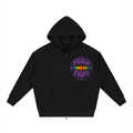Zip Up Peace Freq Hoodie (Black) ∞