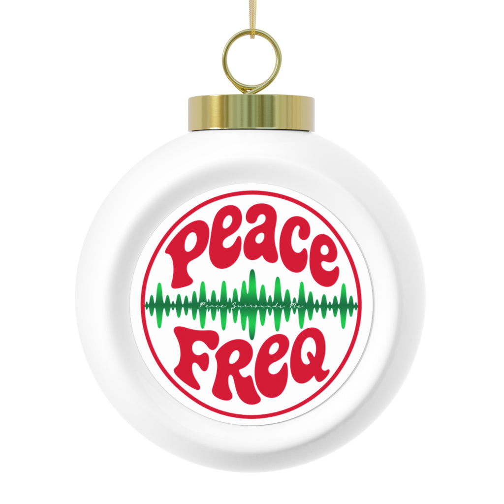 Peace Freq Ceramic Christmas Ornament ∞