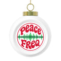 Peace Freq Ceramic Christmas Ornament ∞