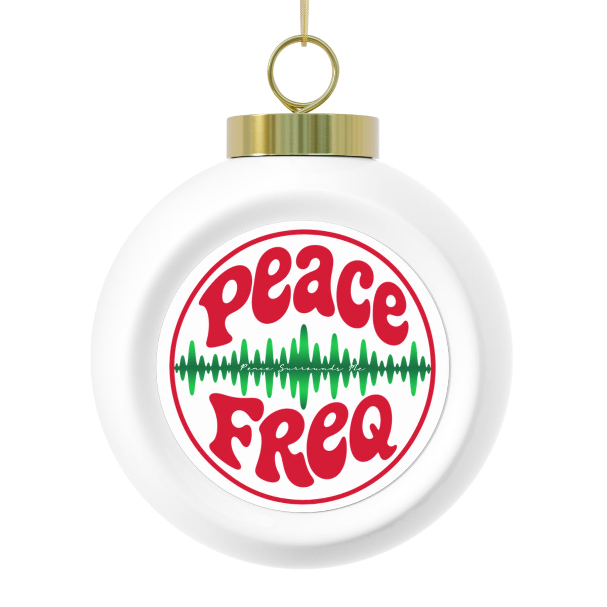 Peace Freq Ceramic Christmas Ornament ∞