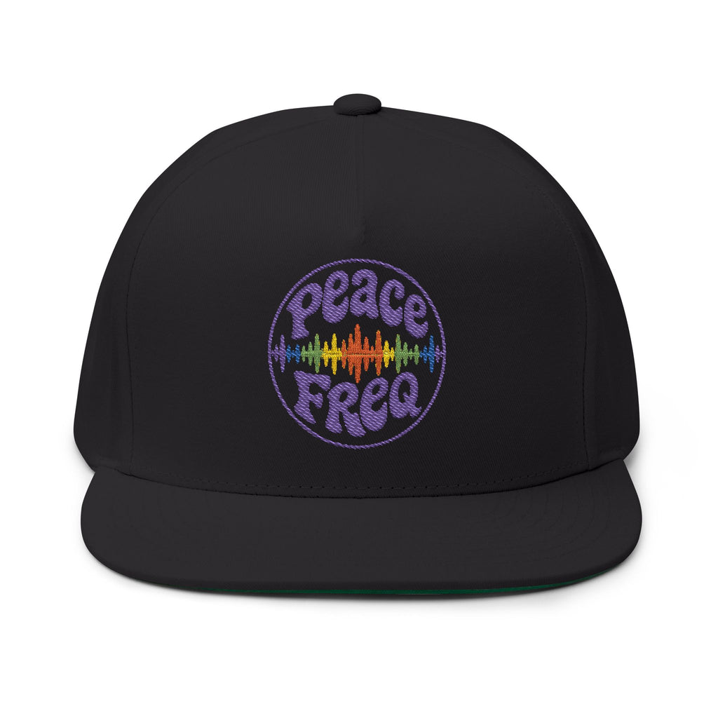 Peace Freq Flat Bill Cap (Embroidery) ∞