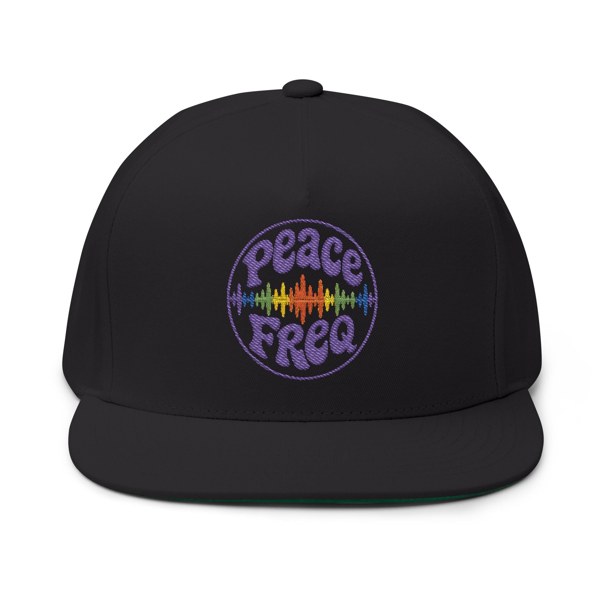 Peace Freq Flat Bill Cap (Embroidery) ∞