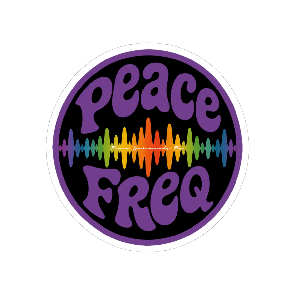 Peace Freq Classic Sticker (Blk) ∞