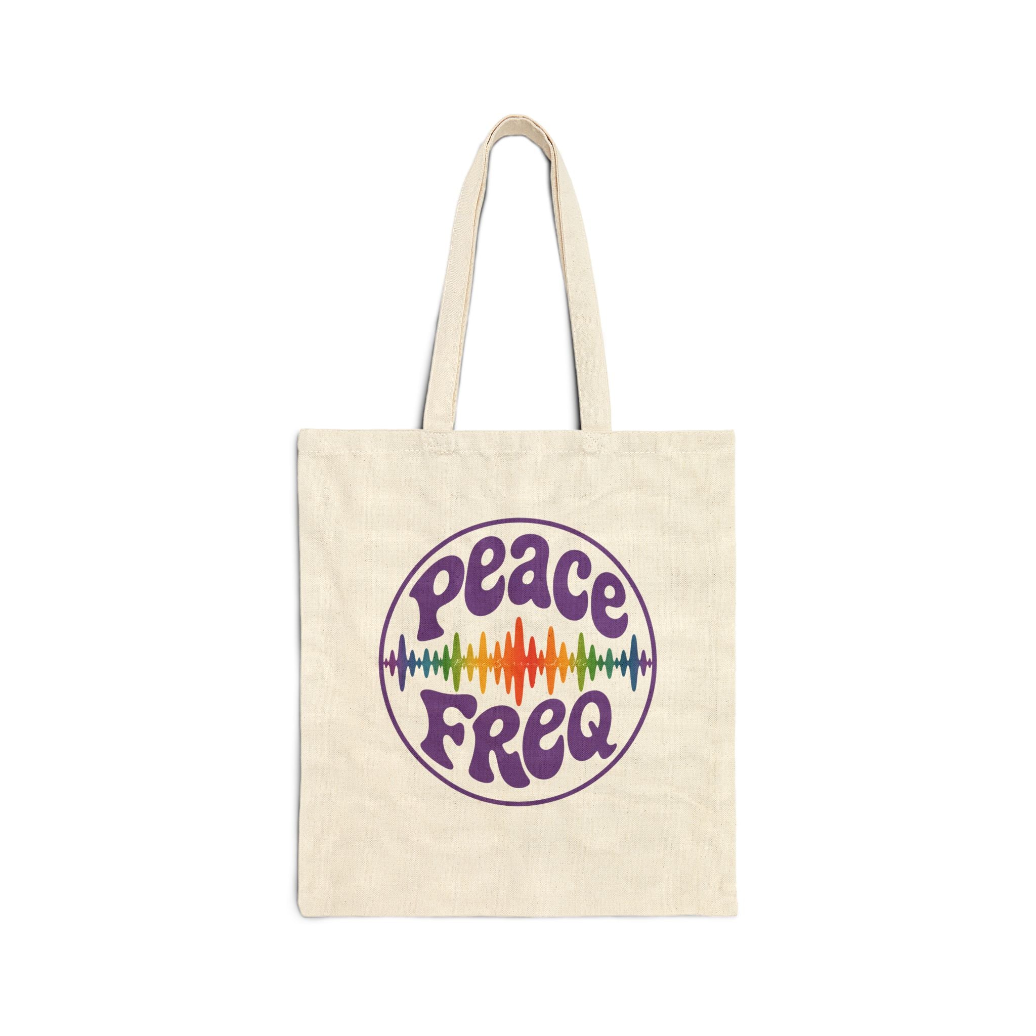 Peace Freq Canvas Tote Bag ∞
