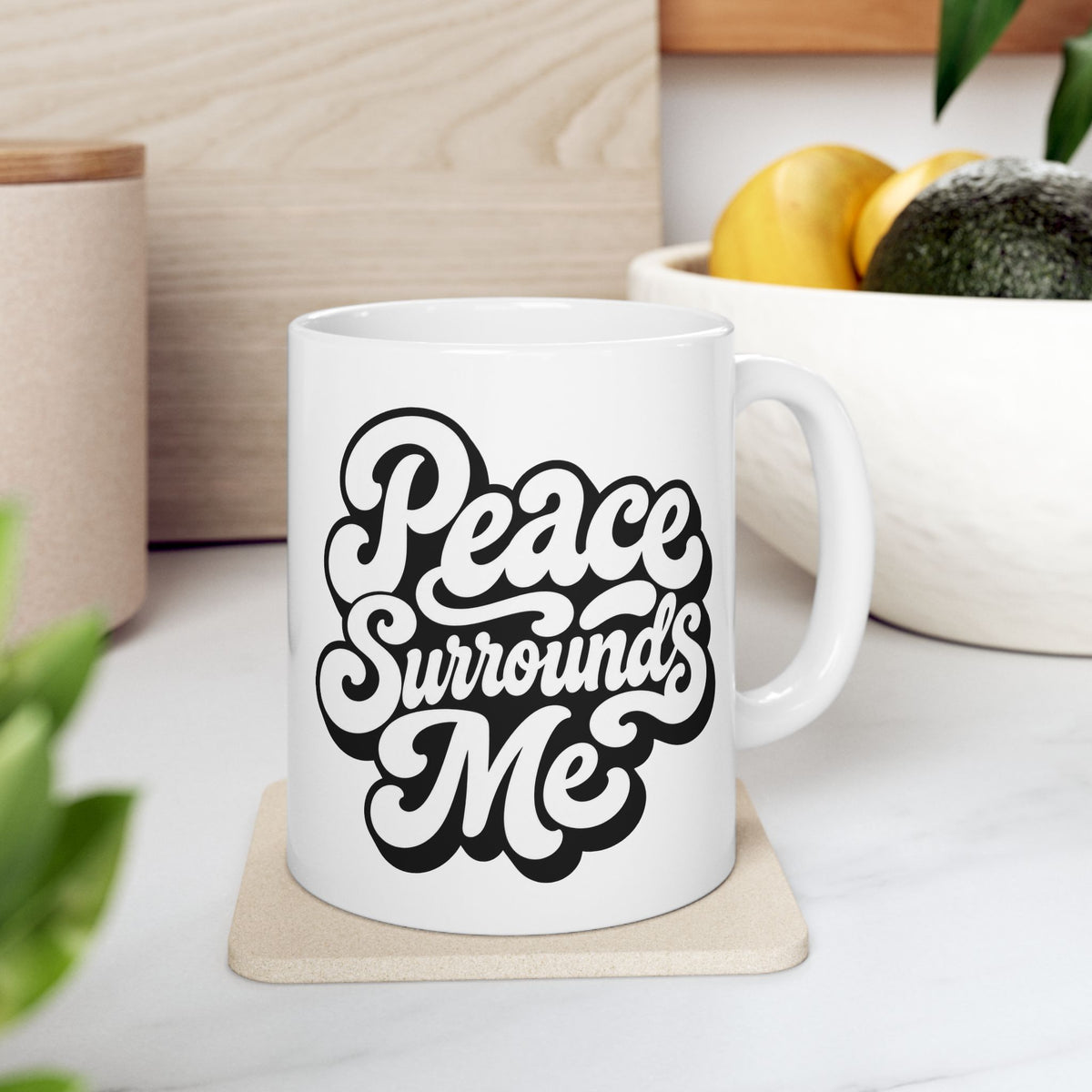 "Peace Surrounds Me" Coffee Mug